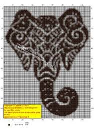 Model stitched on 32 ct. Free Indian Elephant Cross Stitch Pattern Stitching Animals Elephant Cross Stitch Cross Stitch Charts Cross Stitch Animals