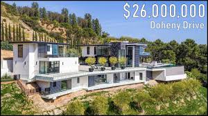 Inside A 26 Million Doheny Drive Mansion Hollywood Hills Youtube Hollywood Hills Homes Architecture House Mansions