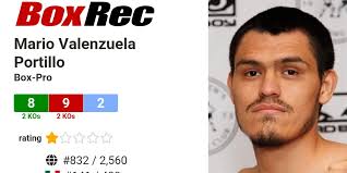 BoxRec: Mario Valenzuela Portillo