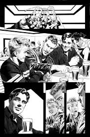 Black And White Comic Book Art Firestar And Justice Page 1 W B Graphic Novel Art Comic Books Art Comic Art