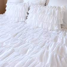 Tailord velvet bedskirt with split corner. Ruffle Bedding