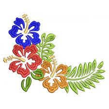 Tropical Summer Hibiscus Filled Machine Embroidery Design Digitized Pattern Machine Embroidery Designs Hand Embroidery Designs Machine Embroidery