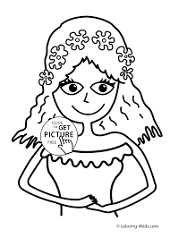 The broad black lines are easy for children to see and helps younger kids feel more confident about trying to stay in the lines. Coloring Pages For Girls With Flowers Printable Coloring Pages For Kids Free Coloing 4kids Com