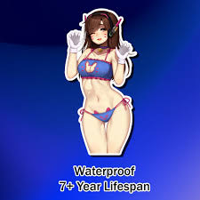 Overwatch D.va Lewd Ecchi Anime Waifu Sticker Waterproof - Etsy