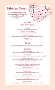 Browse our valentine menu images, graphics, and designs from +79.322 free vectors graphics. 2017 Valentine Dinner Menu 2 Mountain Valley Golf Course