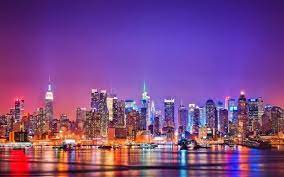Beautiful New York City Light At Night Wallpaper In High Resolution New York City Background City Wallpaper New York Skyline