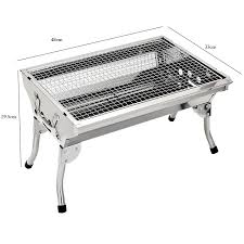 foldable snless steel charcoal bbq