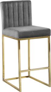 Barclay 26 Bar Stool Bar Stools Velvet Stool Grey Bar Stools