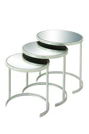 Uma Silver Mirror Nesting Tables Set Of 3 Metal Nesting Tables Nesting End Tables Nesting Tables