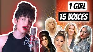 1 girl 15 voices  ariana grande, rihanna,whitney houston,sia,lady gaga,  billie eilish,miley cyrus - BEST XXX TUBE