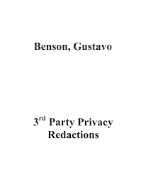 Benson, Gustavo Redactions