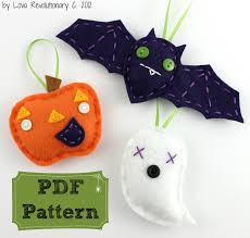 Felt Halloween Ornaments Pdf Pattern Halloween Crafts Kids Etsy In 2020 Felt Halloween Ornaments Halloween Ornaments Felt Halloween