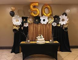 50th Birthday Party Decoration Ideas For Mom 50th Birthday Party Paper Flower Backdrop Gold Birthday Party Decorations 50th Birthday Party Decorations 50th Birthday Decorations