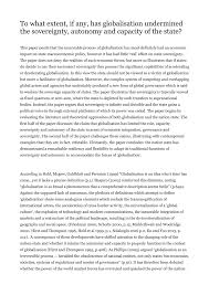 Pdf Does Globalisation Reduce State Sovereignty