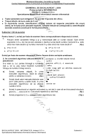Varianta 7 2009 Informatica Intensiv C C