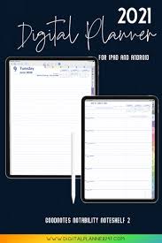 2021 Digital Daily Planner In 2020 Daily Planner Weekly Planner Digital Planner