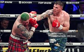 Nick Campbell and Jay McFarlane during a Scottish Heavyweight title... News  Photo