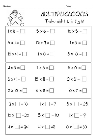 Tablas De Multiplicar Learning Math Multiplication Kids Math Worksheets