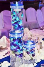 Without The Ribbon And Jewels Love Blue Orchids Blue Orchid Wedding Purple Centerpieces Wedding Themes Fall