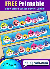 Do your kids like singing baby shark's song? Free Printable Baby Shark Themed Water Bottle Labels