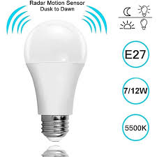Motion sensor technology can sense movement in the we chose the rab super stealth motion sensor light as the best option for a large outdoor area because of its range, versatility, and overall power. Motion Sensor Light Bulb Smart Bulb Radar Led Night Lights E27 Base Outdoor Motion Sensor Bulb Auto On Off For Stairs Hallway Courtyard Entrance Shopee Philippines