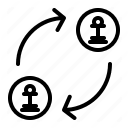 Swap Replace Chess Strategy Icon Download On Iconfinder Icon Outline Games