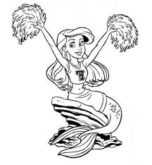 These cheerleading coloring pictures also feature classic cartoon characters like minnie, ariel and lola performing a cheerleading routine. Free Cheerleading Coloring Pages Coloring Home