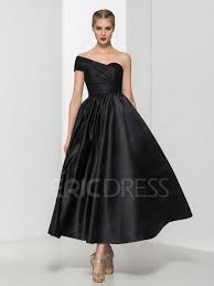 Ericdress One Shoulder Lace Pleats Ankle Length Evening Dress Ankle Length Evening Dress Lace Evening Dresses Evening Dress Fashion