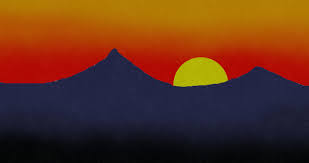Beautiful sunset scenery ravine in oil pastel. Beautiful Sunset By Jokesthehedgehog On Deviantart