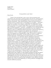 How to customize our cover letter templates. Final Portfolio Cover Letter Genre Academic Degree