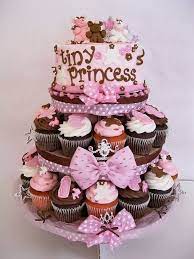 Pink Pricess Cupcake Baby Shower Cupcake Tower Baby Shower Cupcakes For Girls Baby Shower Cupcakes
