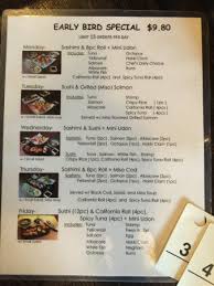 1133 highland avenue, manhattan beach, ca 90266 1133 highland avenue, manhattan beach directions. Early Bird Special Only First 15 Each Week Day Picture Of Izaka Ya By Katsu Ya Manhattan Beach Tripadvisor