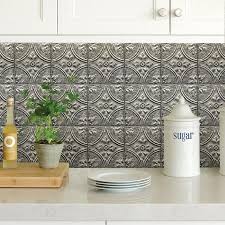 Brewster Silver Tin Tile Peel And Stick Backsplash Lowes Com In 2020 Rustic Kitchen Backsplash Stick Tile Backsplash Peel N Stick Backsplash