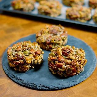 Healthy Seed and Nut Energy Cookies, AI generated
