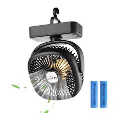 Outxe Camping Fan With Night Lights Usb Rechargeable Tent Fan 4400mah
