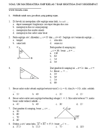 Soal Dan Jawaban Segitiga Dan Segiempat Kelas 7 Pdf Blog Sekolah