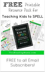 Free Printable Resource Pack For Teaching Kids To Spell New