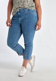 Only 3 left in stock. Ms Mode Jeans 7 8 Skinny Jeans With Studs And Slit Jeans Skinny Fit Blue Bleached Denim Zalando De