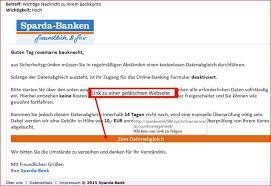 Einwilligung in die verwendung von cookies. Sparda Bank Online Banking Deaktiviert Phishing Hier Mit Video Codedocu Blog