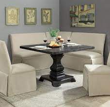 There is something about having a seperate area for breakfast, that is exclusive to all other meals. Nerissa Corner Breakfast Nook Set Square Dining Tables Pedestal Dining Table Kitchen Table Settings