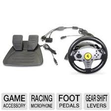 The combination of one belt and gears is a bonus, compared to competing units that only have gears (ie the logitech g29 and g920). Thrustmaster Ferrari Universal 5 In 1 Racing Wheel Compatible With Playstation 2 Playstation 3 Nintendo Gamecube Nintendo Wii And Pc Foot Pedals Gear Shift Levers At Tigerdirect Com
