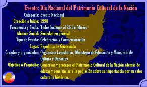 Patrimonio cultural de la humanidad por la unesco desde 1979. Dia Nacional Del Patrimonio Cultural De La Nacion Sexto Estado De Los Altos