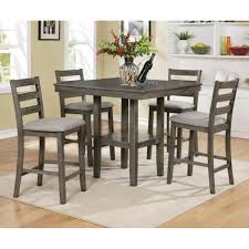 Arshen 5 Piece Counter Height Dining Set Counter Height Dining Table Set Counter Height Dining Sets Solid Wood Dining Set