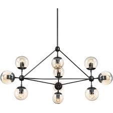 Possini Euro Design Black Large Chandelier 40 Wide Industrial Modern Cognac Glass 10 Light Fixture For Dining Room Foyer Kitchen Target