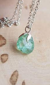 Emerald Necklace Raw Emerald Pendant Green Beryl 55th Etsy Turquoise Stone Jewelry Rings Jewelry Fashion Emerald Jewelry