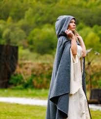 Cape with Long Buttons Marie Grey