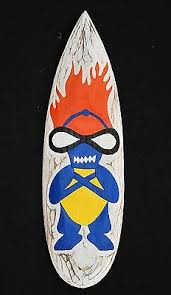 Accrocher planche de surf au mur. Planche De Surf Deco Pour Accrocher 100cm Paradise Bouclier Board Tiki Hawaii Style Decoration Interieure Maison