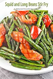 You can use any of your favourite vegetables. Squid And Long Beans Stir Fry Malaysian Chinese Kitchen