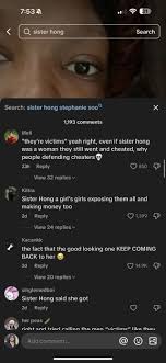 Sister hong was a guy who cross dressed to appear as a woman to ...