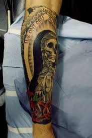 Santa Muerte Tatuagens Coxas
